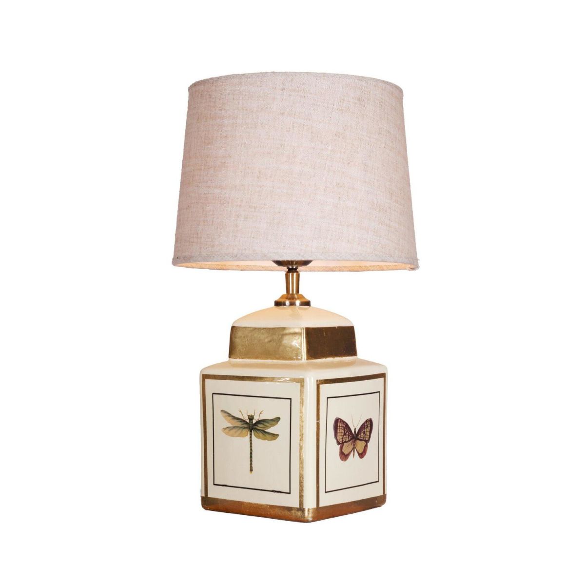 Lampada da tavolo Lucca PR Home; 45x25x45 cm (LxLxH); beige