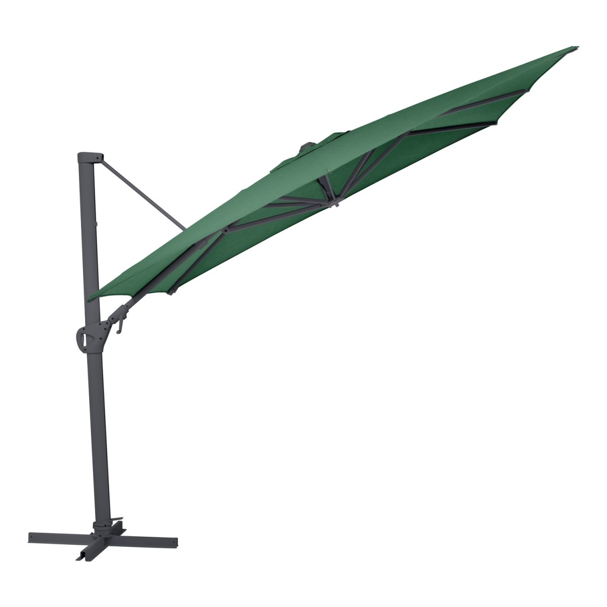 KETTLER Schirm UPF 50+ EASY SWING , mit PU-Beschichtung 300x300x260 cm (LxBxH); grün; Gestell anthrazit; quadratisch; 3 Stück / Pack