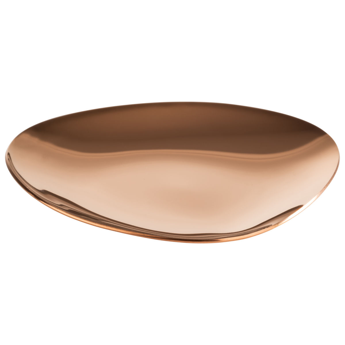 APS Teller PEBBLES, 4er-Set, Edelstahl, PVD-beschichtet; 9x9x1 cm (LxBxH); kupfer; organisch