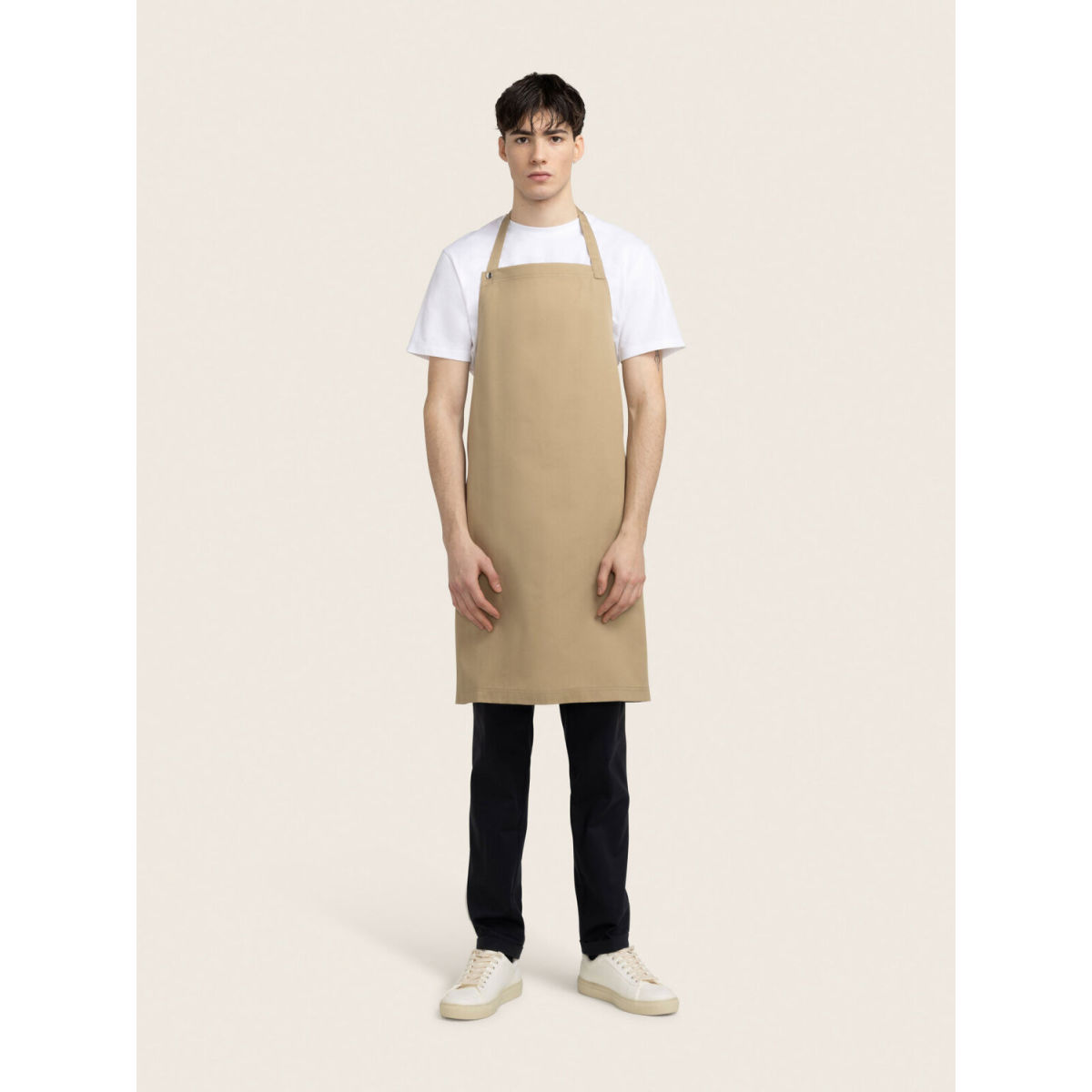 KAYA&KATO CO Latzschürze lang OSCAR; Kleidergröße universal, 90x80 cm (LxB); vintage beige