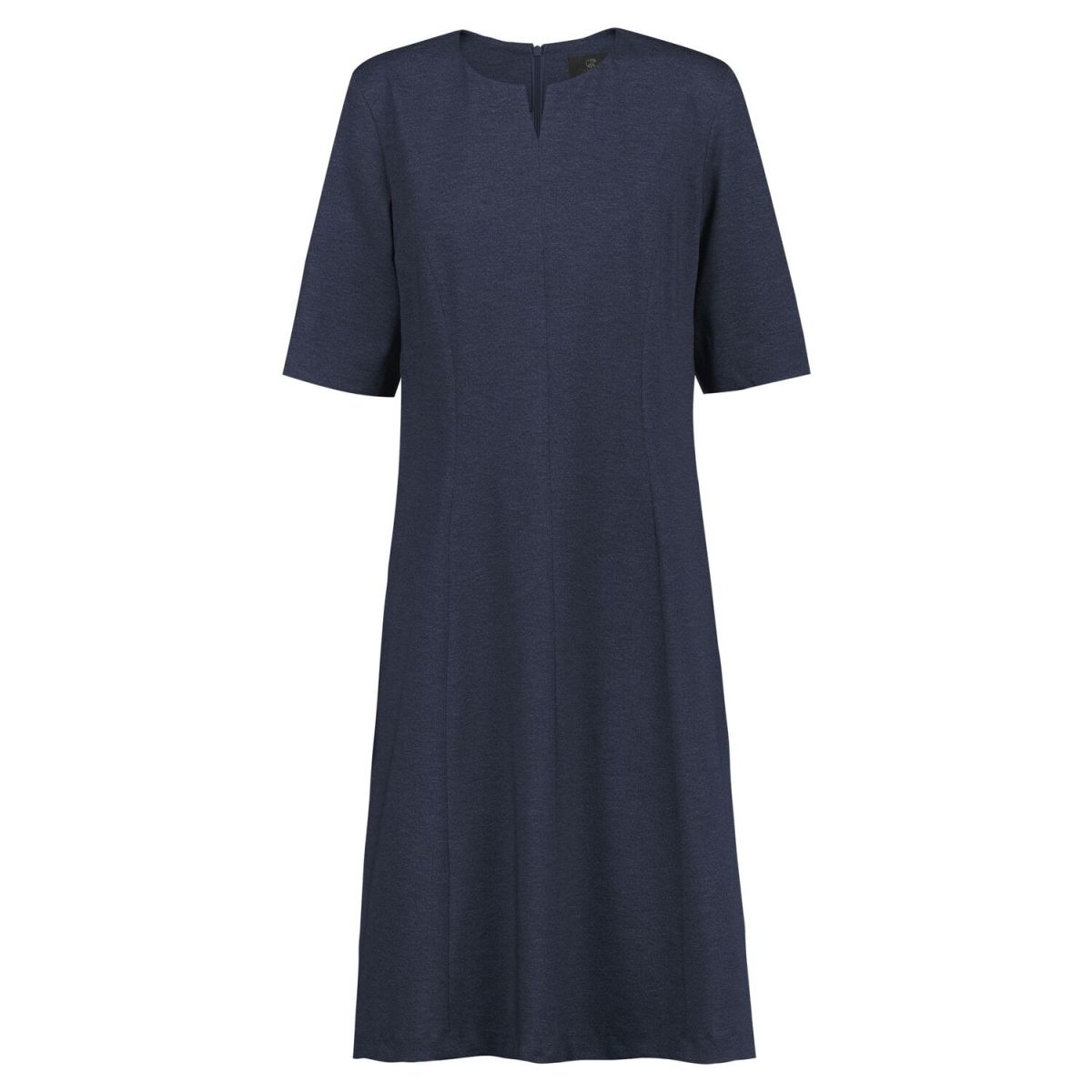 GREIFF Damen-Jerseykleid RF Casual Kleidergröße 36; blau meliert, Paspelierung blau meliert