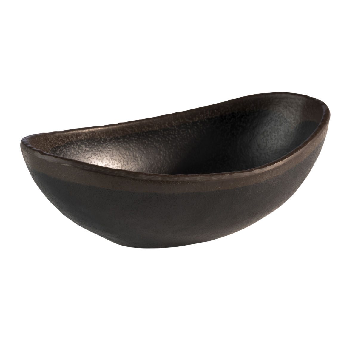 APS Schale MARONE, Melamin, oval 250 ml, 16.5x10x5.5 cm (LxBxH); schwarz/braun; rechteckig