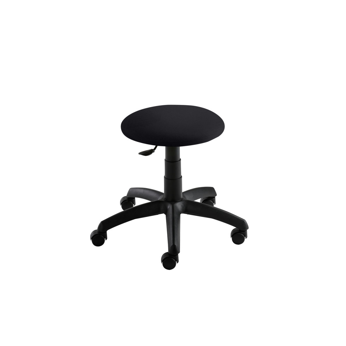 Mayer Sitzmöbel Drehhocker 1282, Polyester-Stoff, Teppichbodenrollen 60x55x39 cm (BxTxH); Sitz schwarz, Gestell schwarz; rund