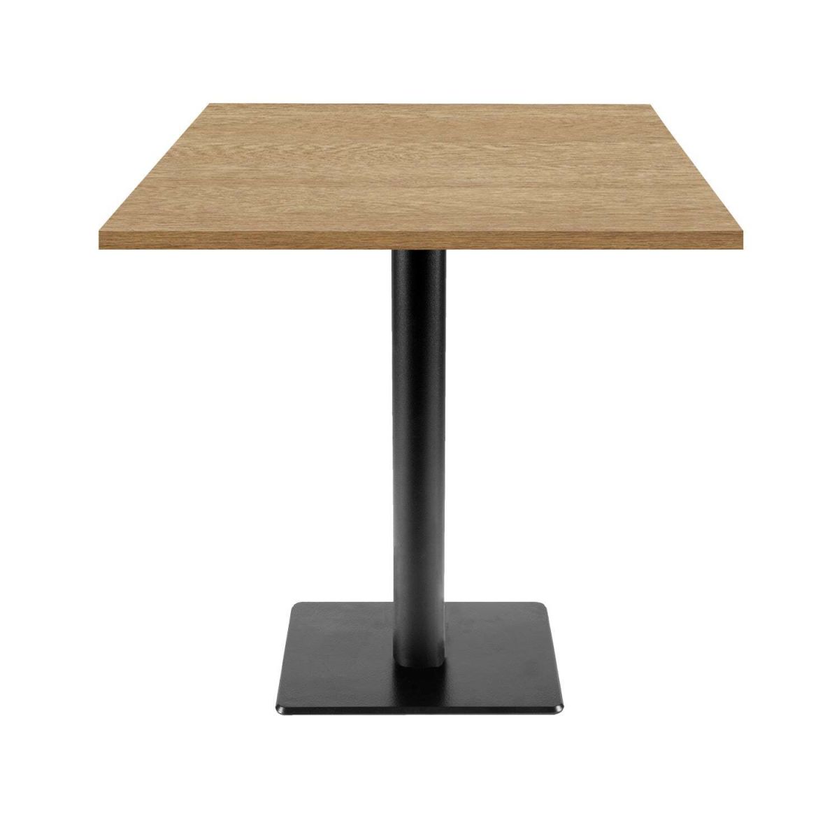 Tavolo Milano-T quadrato - laminato legno & tinta unita RestooTab; 70x70x75 cm (LxLxH); quercia/giallo miele; quadrata