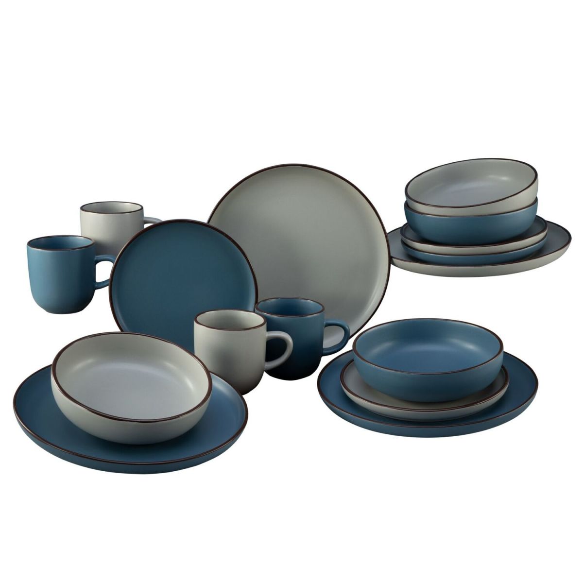 CreaTable Modern Scandic - Kombiservice 16-tlg blau