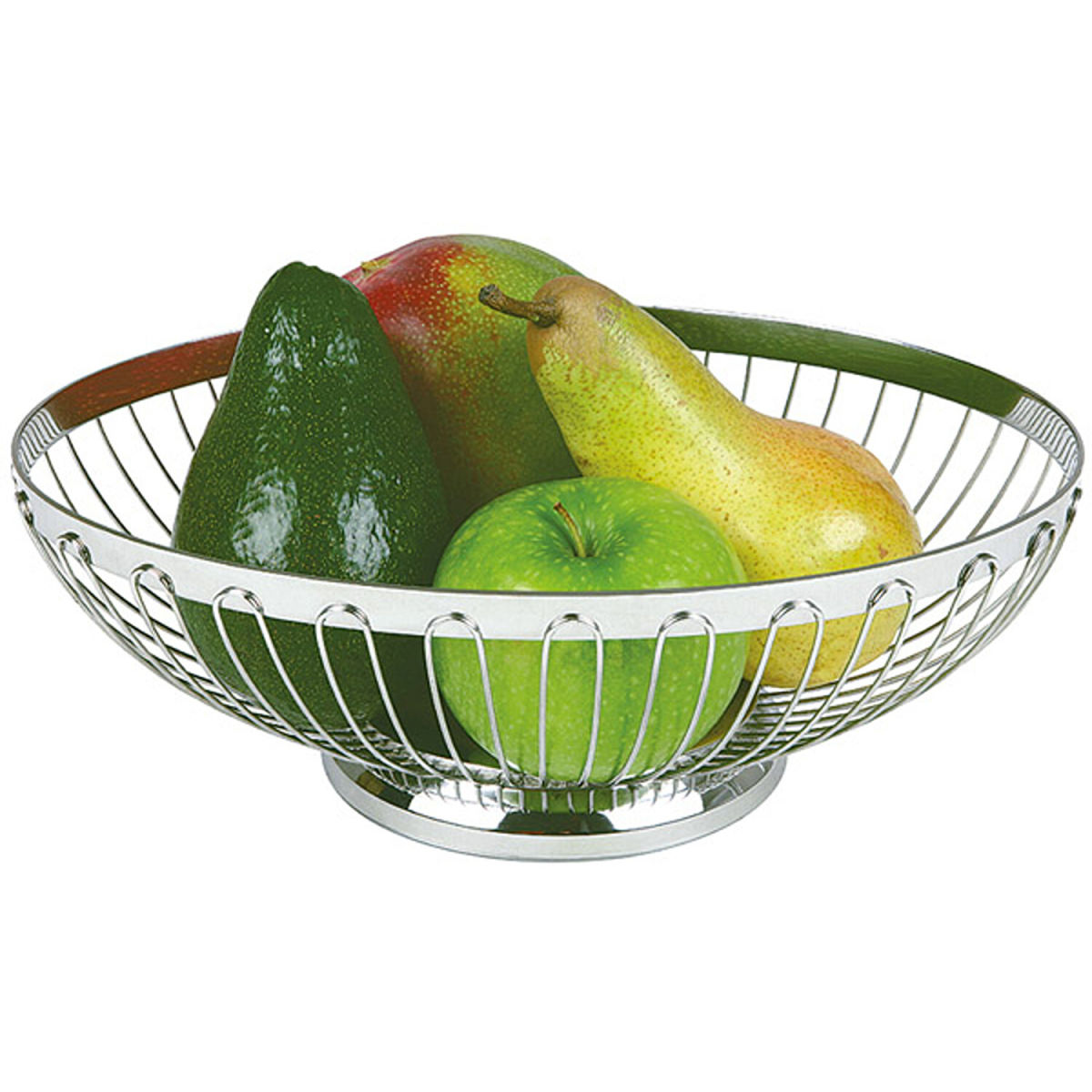 APS Brot- und Obstkorb VIRON, Edelstahl 27.5x22x9.5 cm (LxBxH); silber; oval