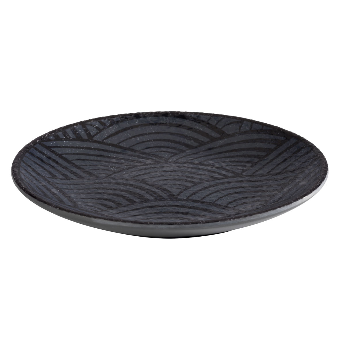 APS Plat bord Dark Wave; 14.5x1.5 cm (&Oslash;xH); zwart; rond