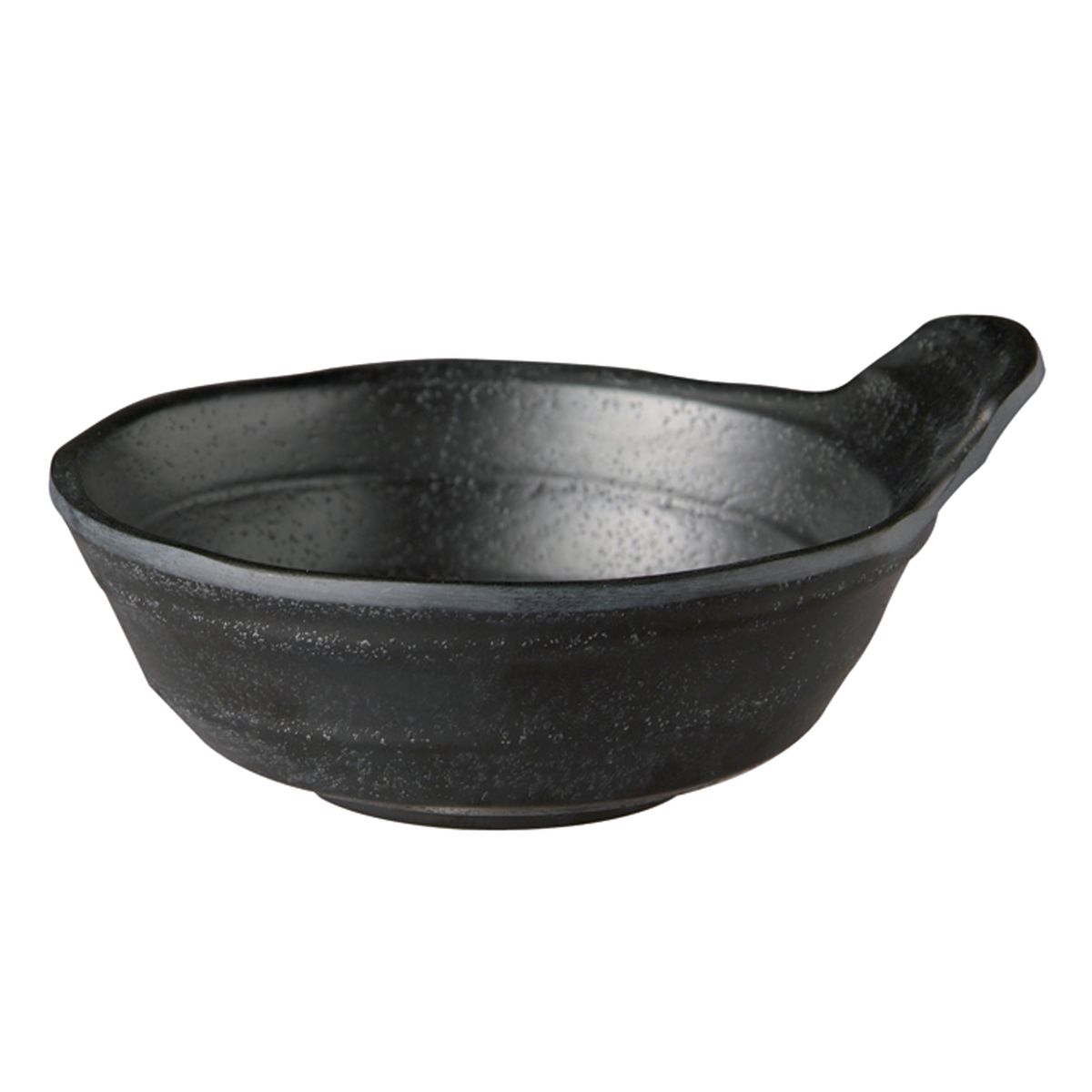 APS Schale ZEN, Melamin, rund, mit Griff 150 ml, 11.5x11.5x11.5x4 cm (LxBxØxH); schwarz; rund