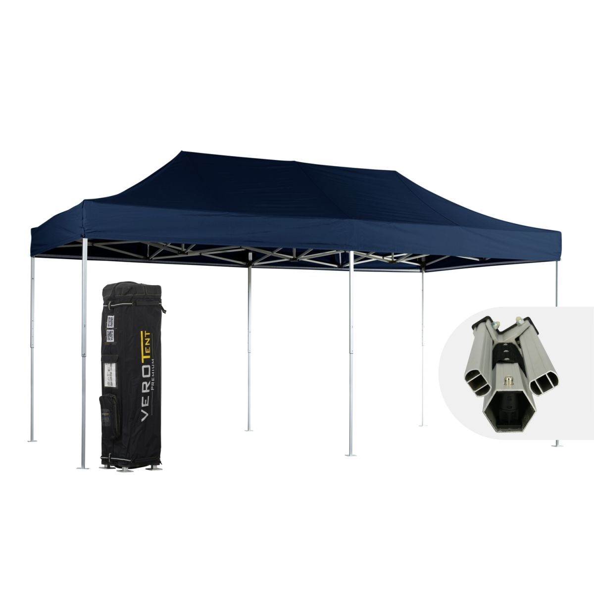 VeroTENT VeroTENT Faltpavillon 3x6m Luxea mit Dach 300x600x330 cm (LxBxH); navy