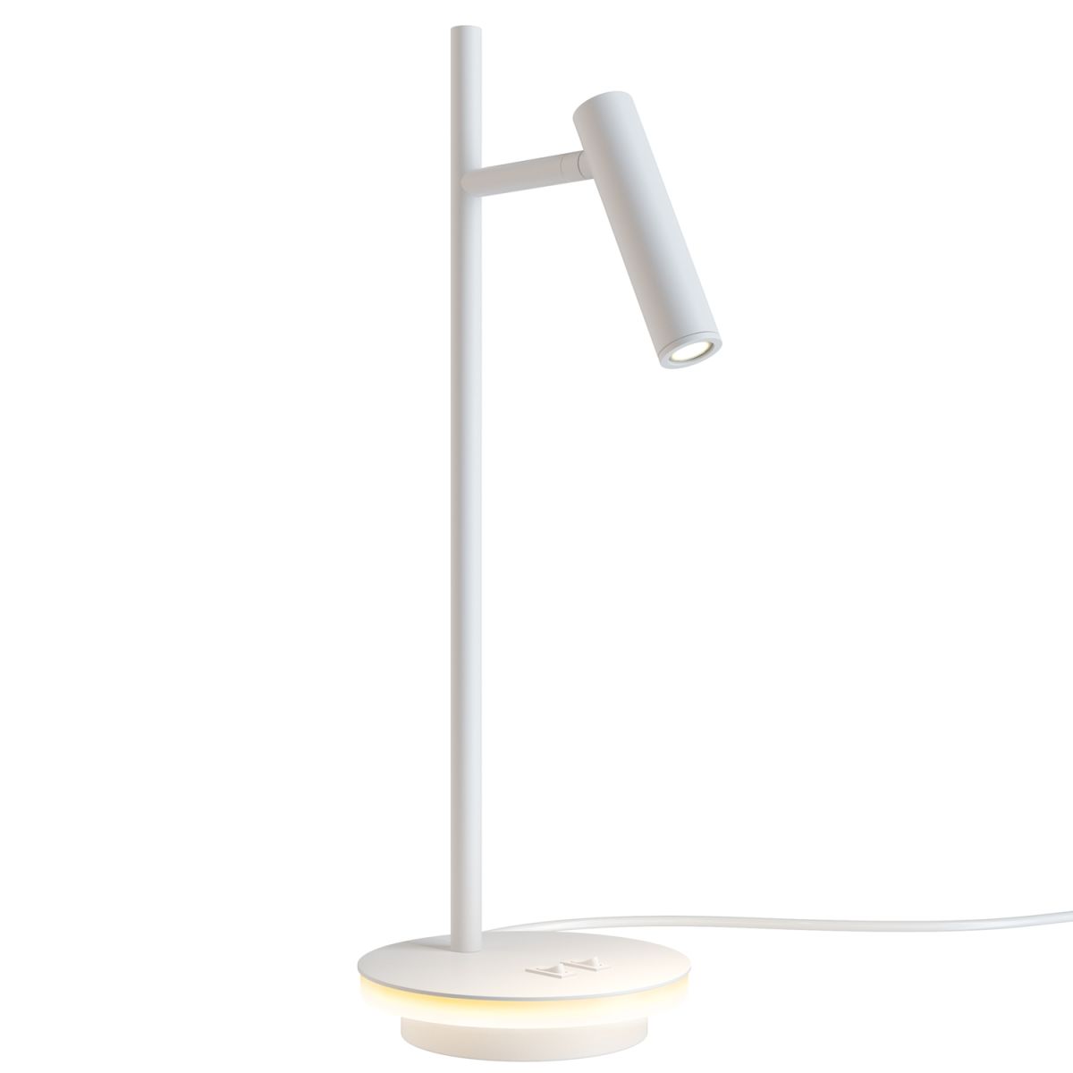Maytoni Tischleuchte Estudo Weiß, aus Metall, LED, 589lm, 3000K 15x15x15x45.5 cm (LxBxØxH); weiß; Gestell weiß