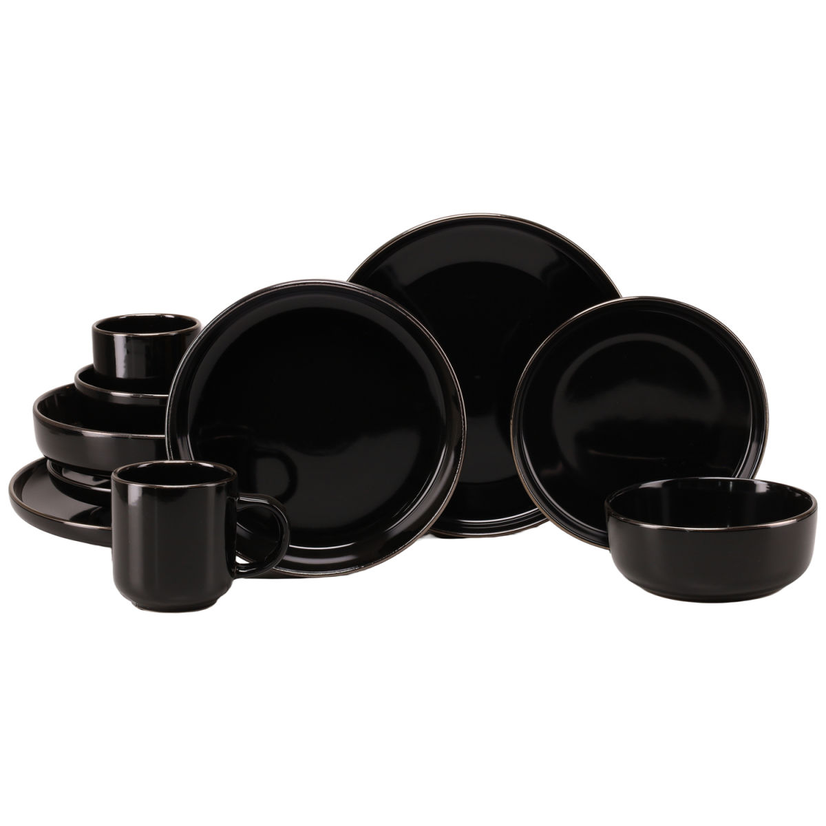 Nordic Festive - Servizio combinato 10 pezzi CreaTable; nero