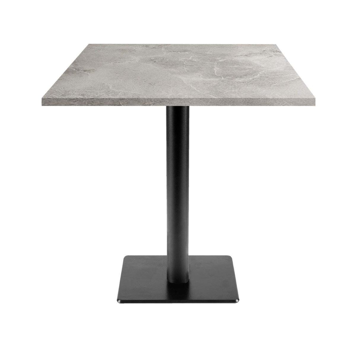 Tavolo Milano-T quadrato - laminato pietra RestooTab; 70x70x75 cm (LxLxH); grigio chiaro; quadrata