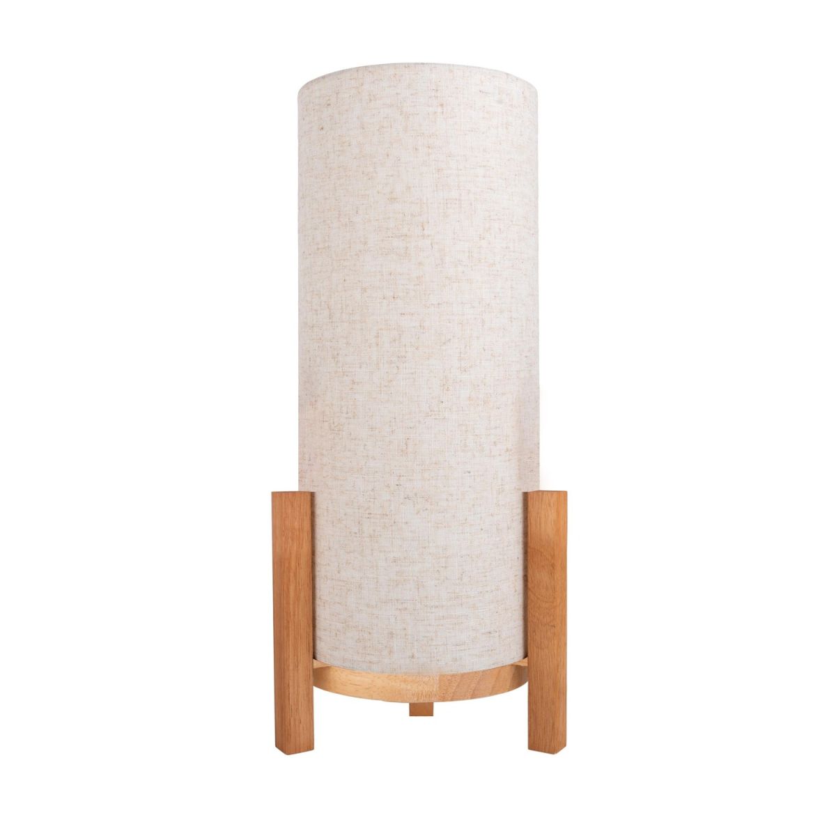 NÄVE Leuchten Akkutischleuchte MADITA 48x22x22x48 cm (LxBxØxH); natur/braun; Gestell braun