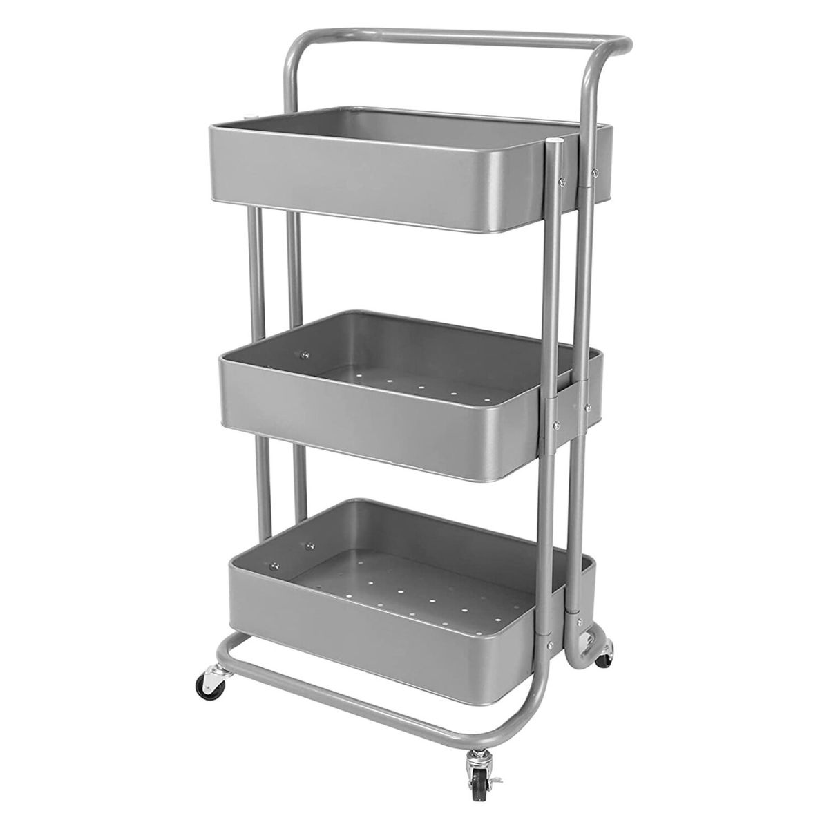 ECHTWERK Servierwagen 43x32x86 cm (BxTxH); silber
