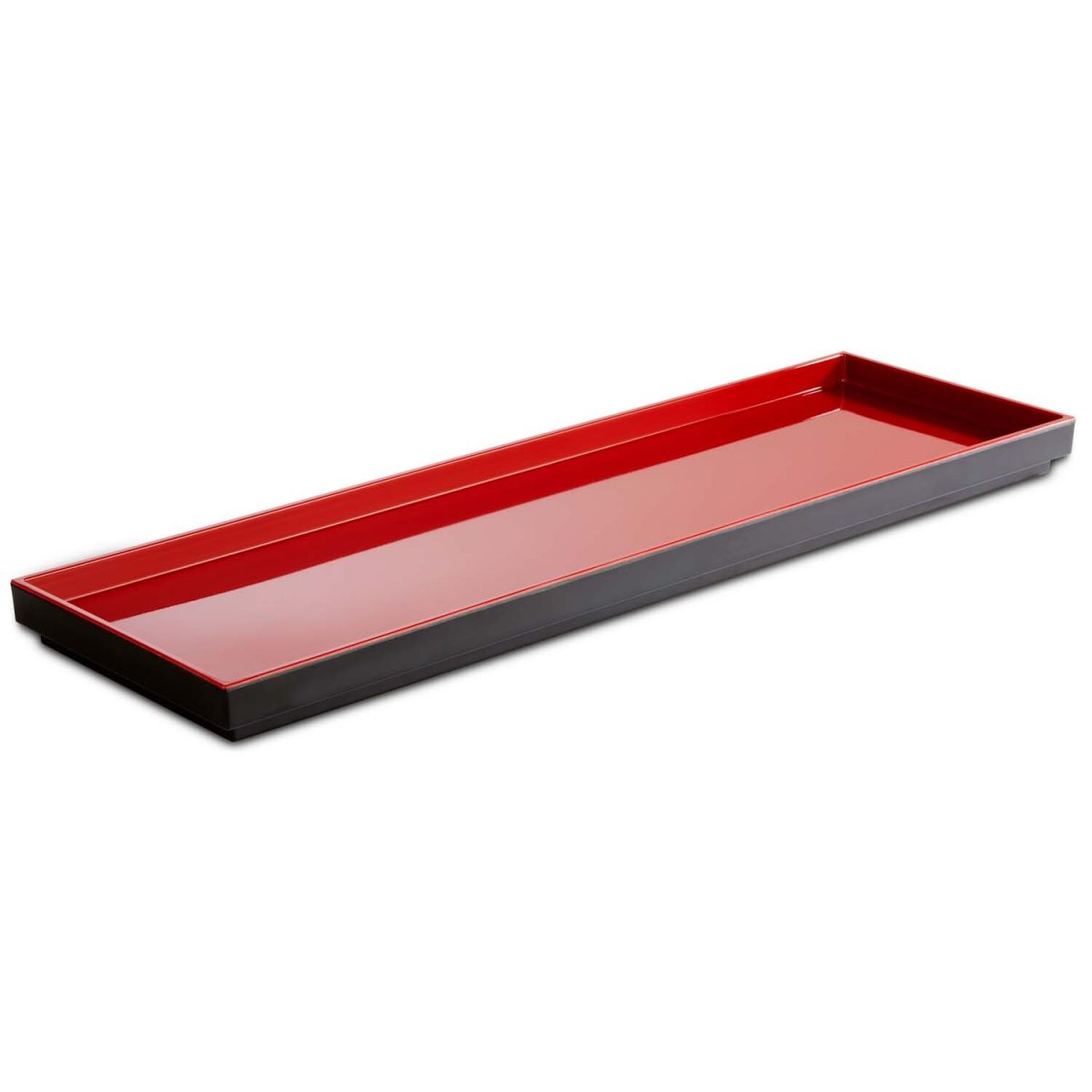 APS GN 1/3 Tablett ASIA PLUS, Melamin GN 2/4, 53x16.2x3 cm (LxBxH); schwarz/rot; rechteckig