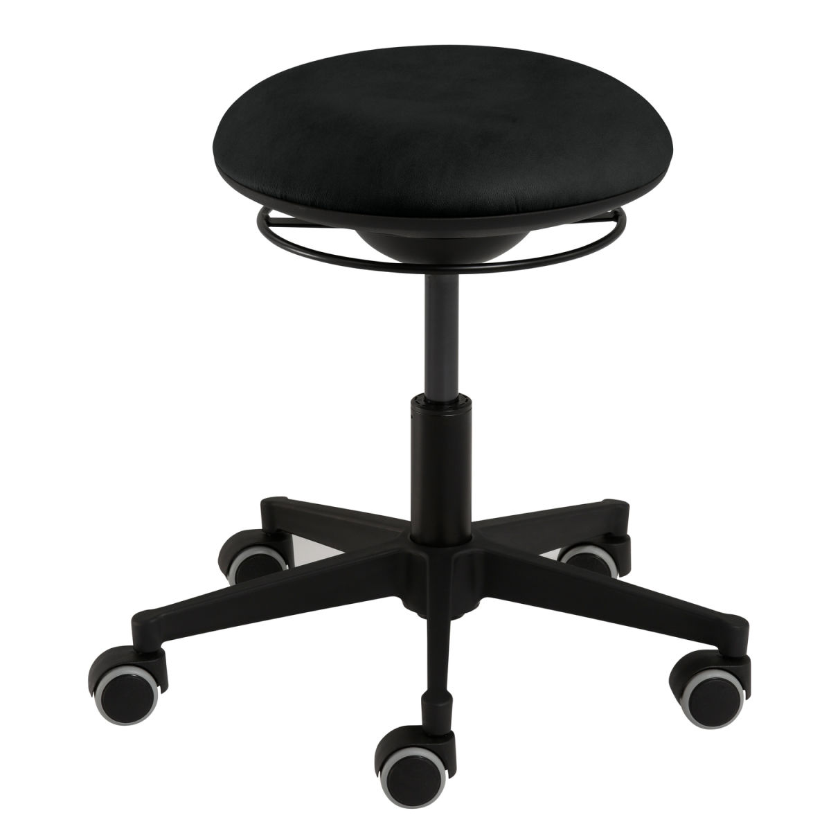 Mayer Sitzmöbel Funktionsdrehhocker 3D 49x45x49 cm (BxHxT); Sitz schwarz, Gestell schwarz