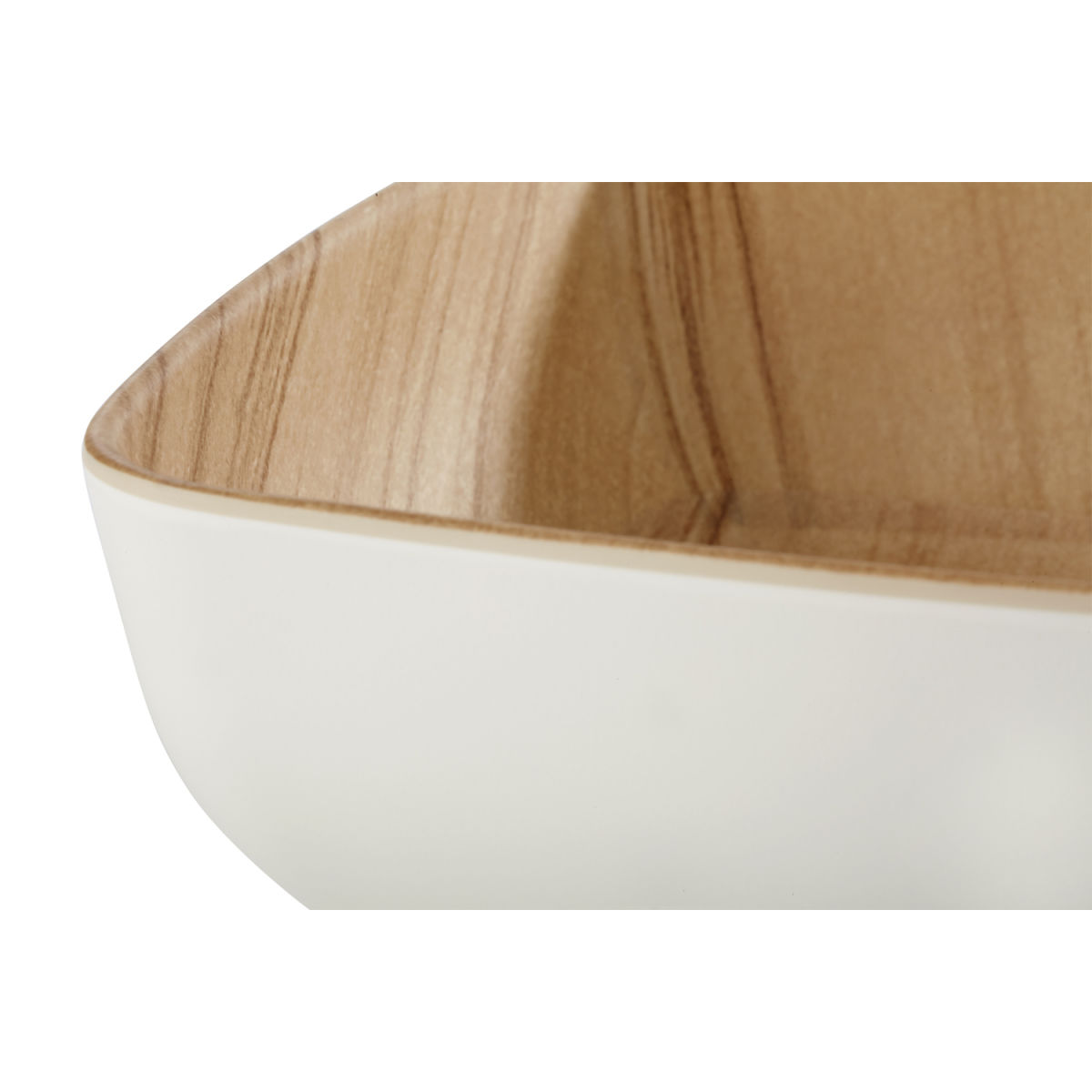 APS Schale FRIDA, Melamin, eckig; 850 ml, 16.5x16.5x5.5 cm (LxBxH); beige/weiß; quadratisch