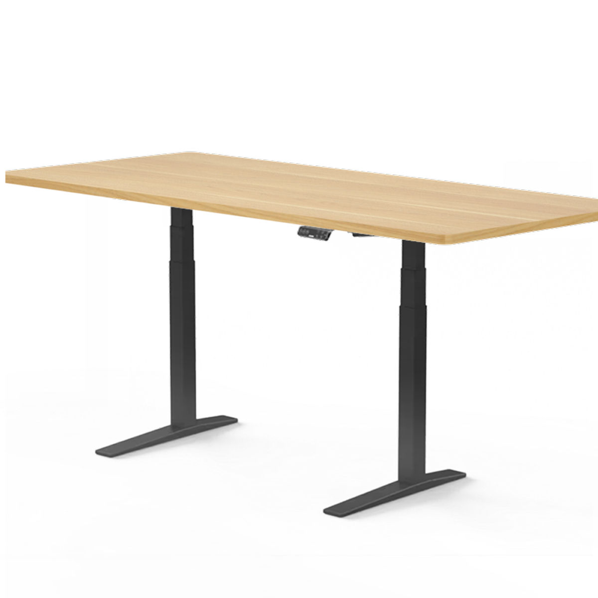 FlexiSpot Höhenverstellbarer Schreibtisch C-Beine; 166.9x85.8x6.2 cm (LxBxH); ahorn/schwarz; rechteckig