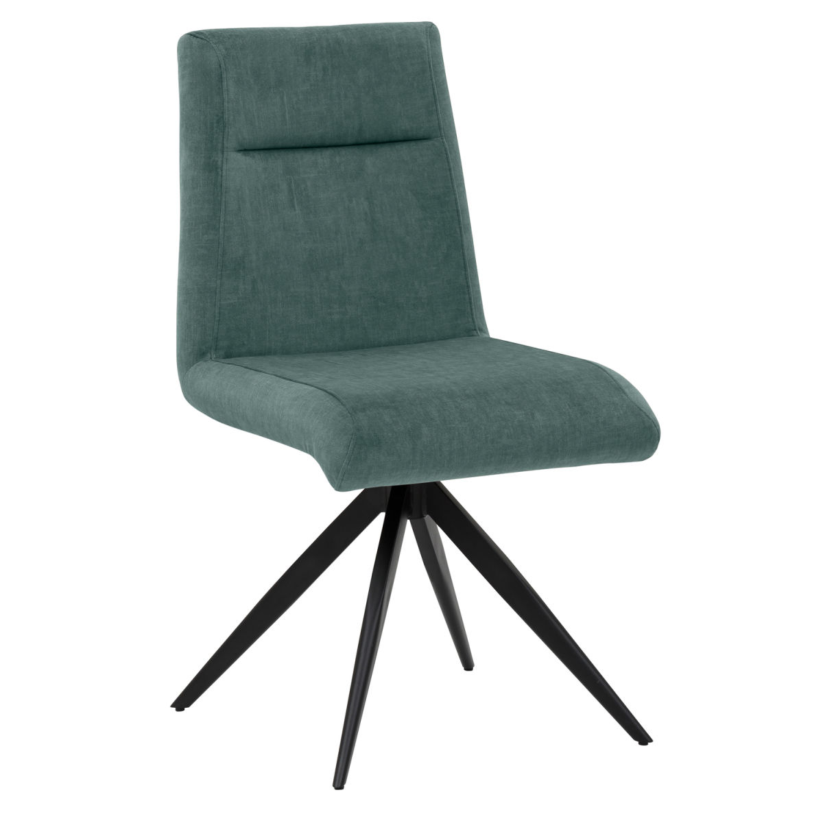 Mayer Sitzmöbel Stuhl 2133, Sternfuß 49x58x91 cm (BxTxH); Sitz petrol, Gestell schwarz