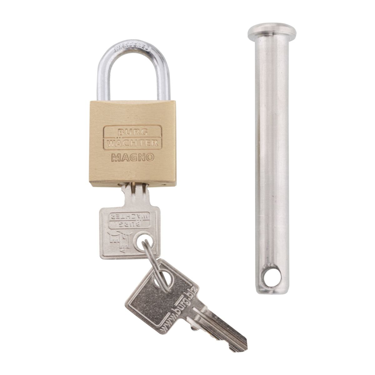 Doppler Diebstahlsicherung; 9.4x1 cm (LxØ); silber/gold