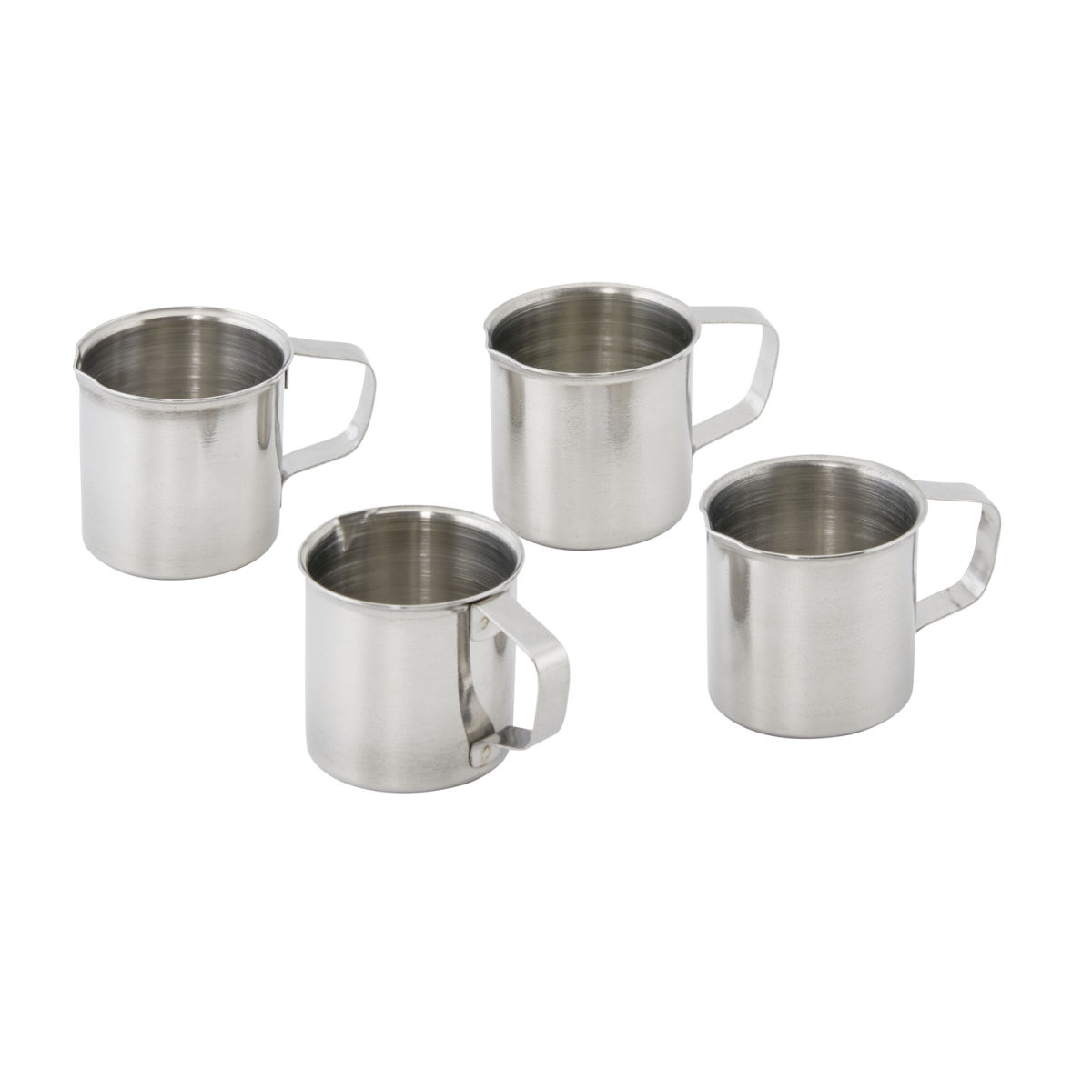 APS Melkkan; 20 ml, 3.6x3.5 cm (&Oslash;xH); zilver; rond; 4 stuk / verpakking