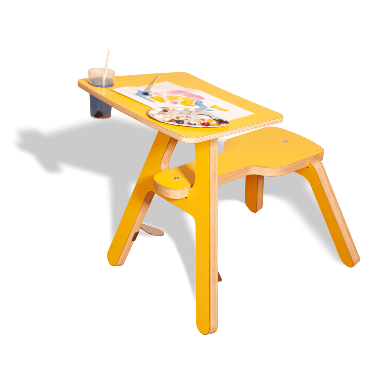 timkid Malbank CLEXO 46.5x67.5x59 cm (BxTxH); sonnengelb