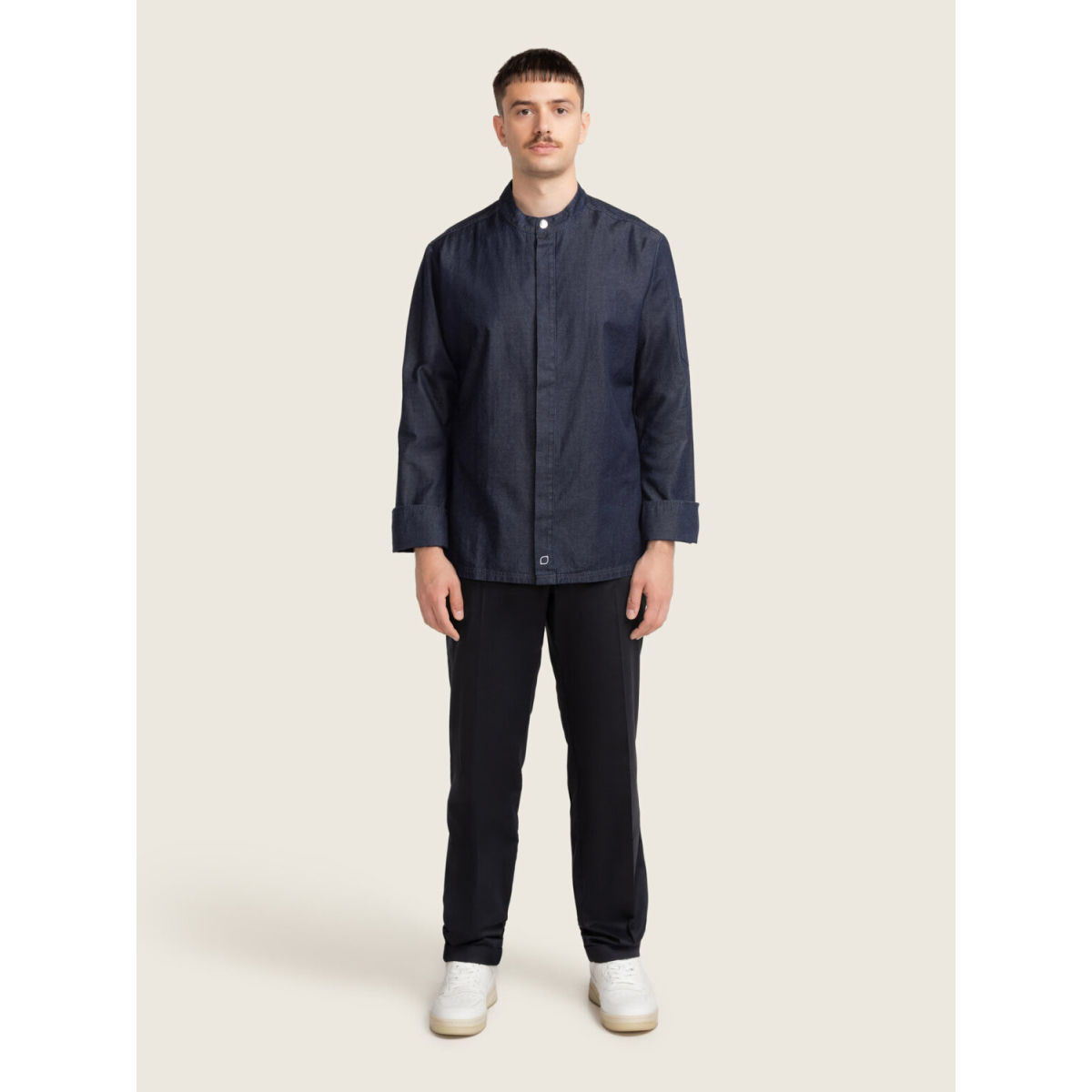KAYA&KATO Denim Kochjacke langarm ROMA Kleidergröße M; denim hell