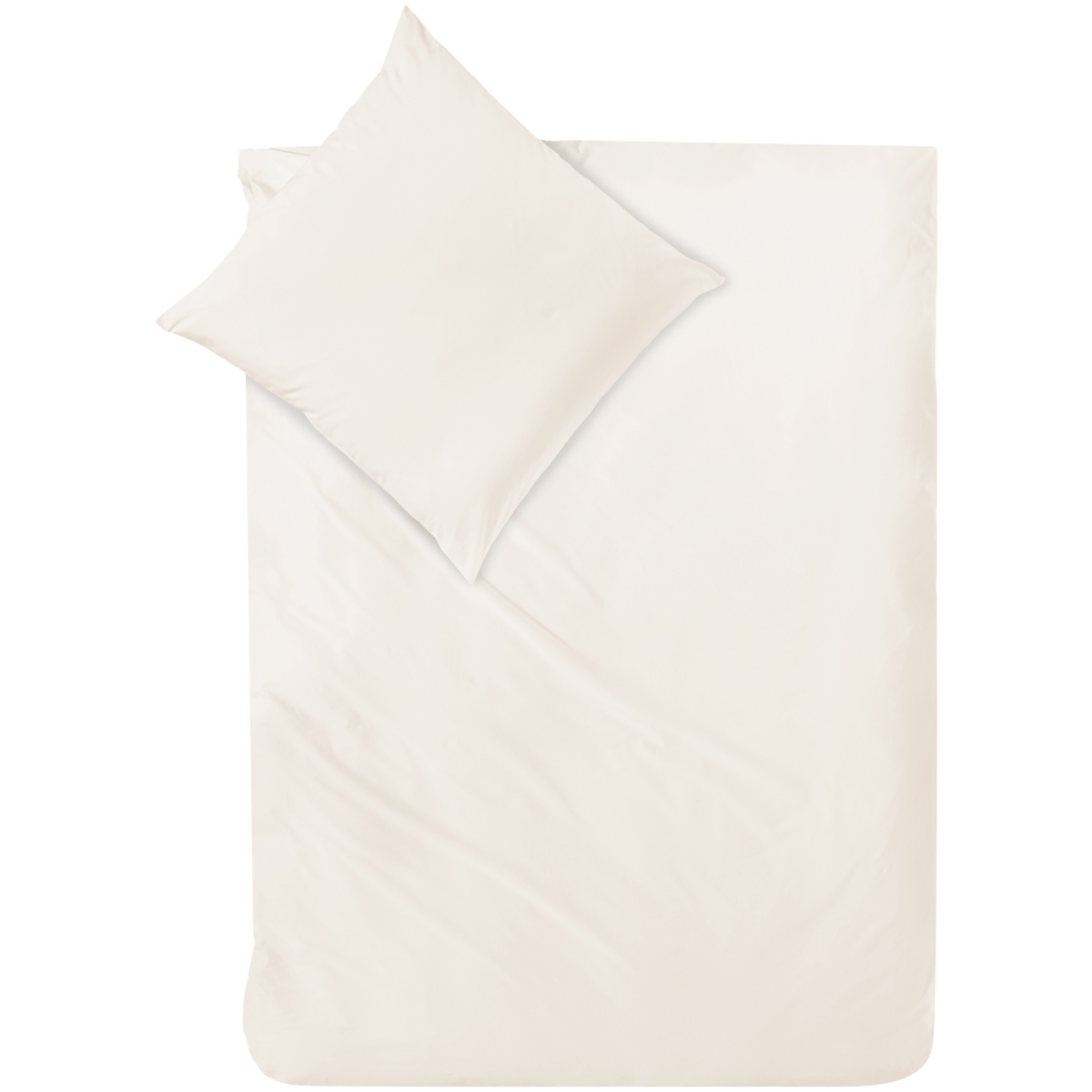 Decoper Decoper ® Mako-Satin Bettwäsche-Set aus 100% Baumwolle 135x200 cm (BxL), 80x80 cm (LxB); champagner