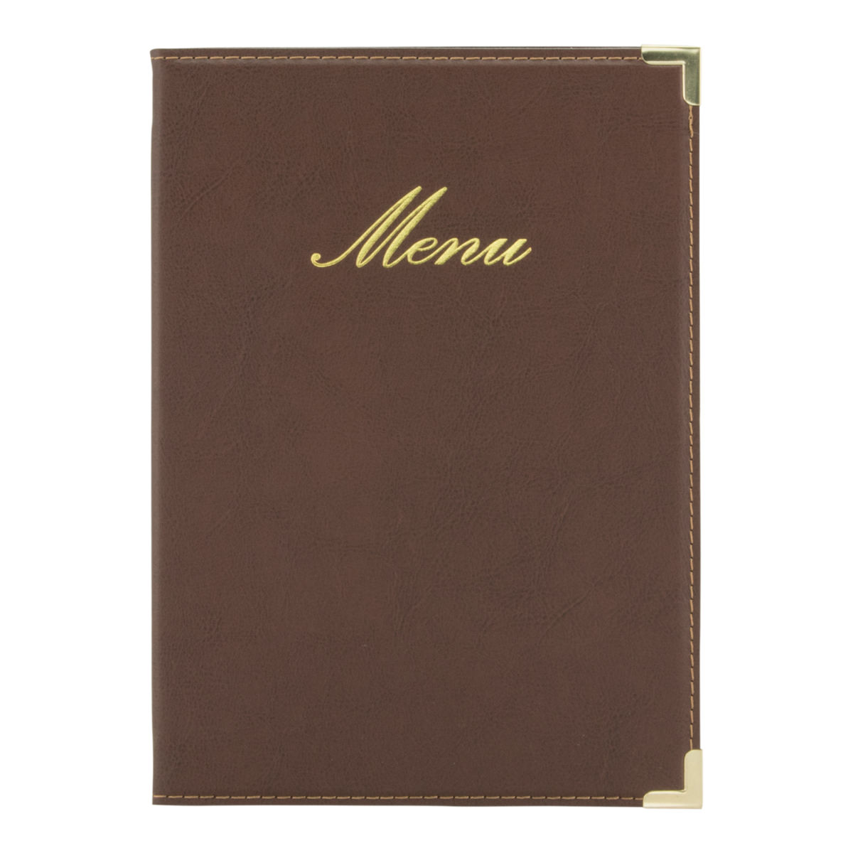 Copertina Menu A5 Classic - Marrone - Similpelle - 4 facciate Securit; 17.5x25 cm (LxH); marrone