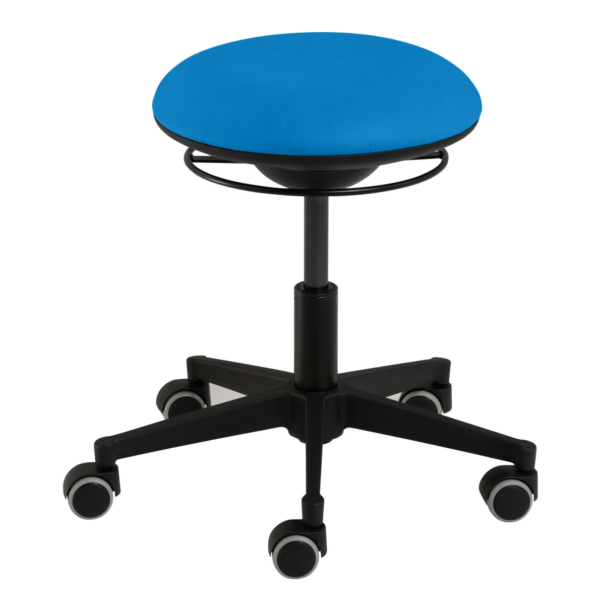 Mayer Sitzmöbel Funktionsdrehhocker 3D 49x45x49 cm (BxHxT); Sitz blau, Gestell schwarz