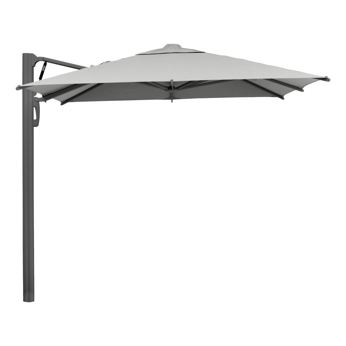 Ampelschirm EASY CONTRACT 300x300x265 cm (LxBxH); hellgrau; Gestell anthrazit; quadratisch