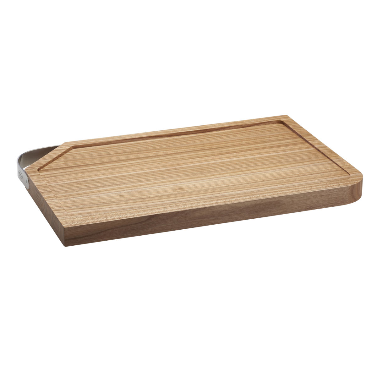 RÖSLE Schneidbrett Ulme mit Edelstahlgriff 36x24x3 cm (LxBxH); natur