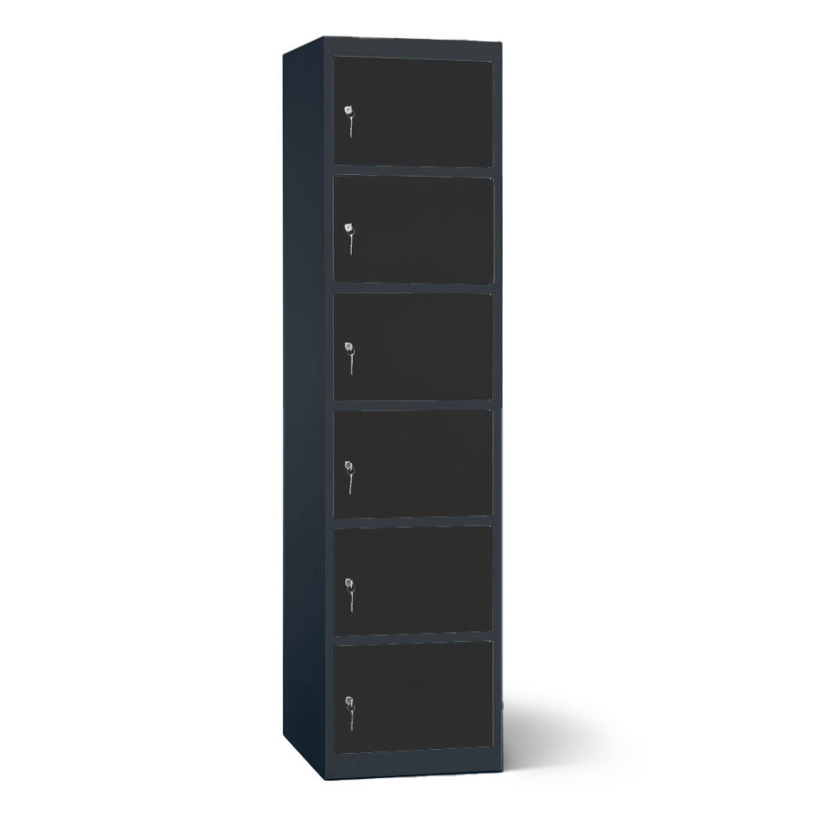 rotstahl Akku-Ladeschrank 6 Fächer mit anthrazitgrauem Korpus 45x180 cm (BxH); schwarz