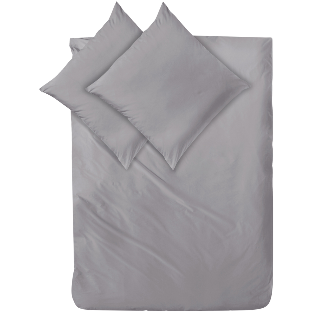 Decoper Decoper ® Mako-Satin Bettwäsche-Set aus 100% Baumwolle 200x200 cm (BxL), 80x80 cm (LxB); graphit