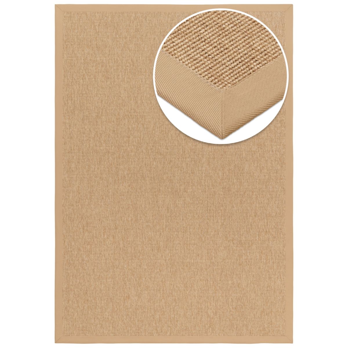 Grundstoff Outdoor Teppich Taffino Rips 230x160 cm (LxB); natur