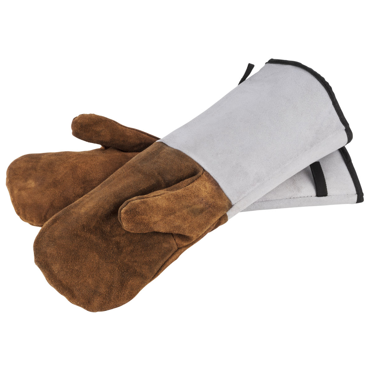 APS Backhandschuhe, Leder braun/grau