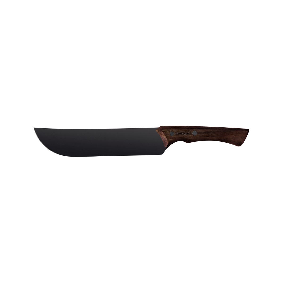 TRAMONTINA Fleischmesser Churrasco Black Klingenlänge 19 cm, 33.7 cm (L); silber/braun