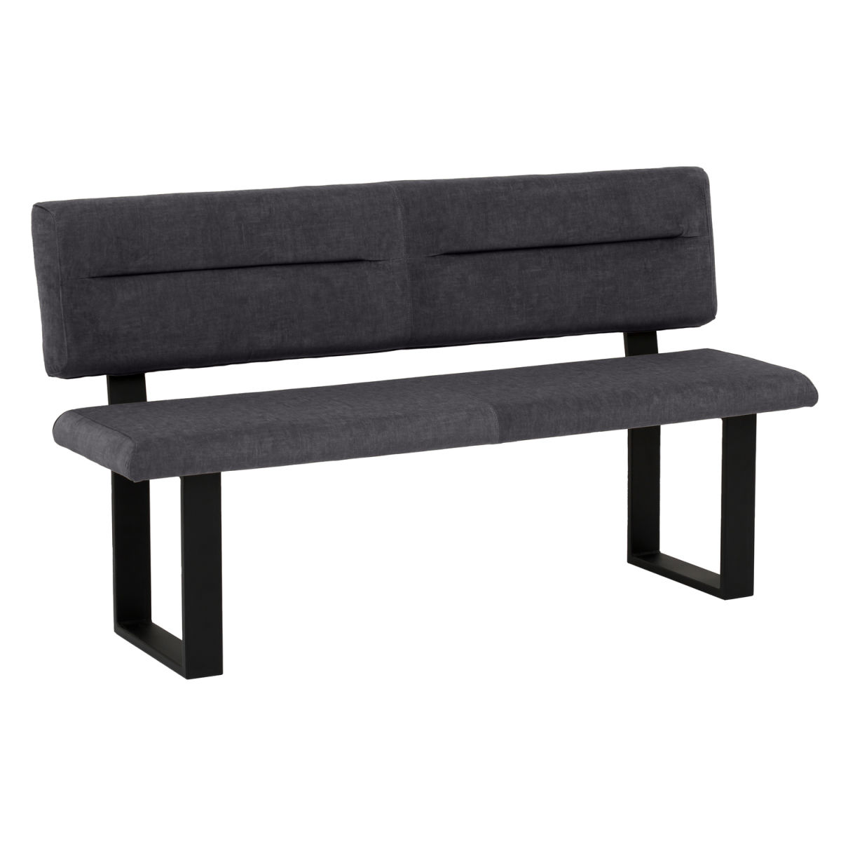 Mayer Sitzmöbel Sitzbank 4133 160x60x91 cm (BxTxH); Sitz anthrazit, Gestell schwarz