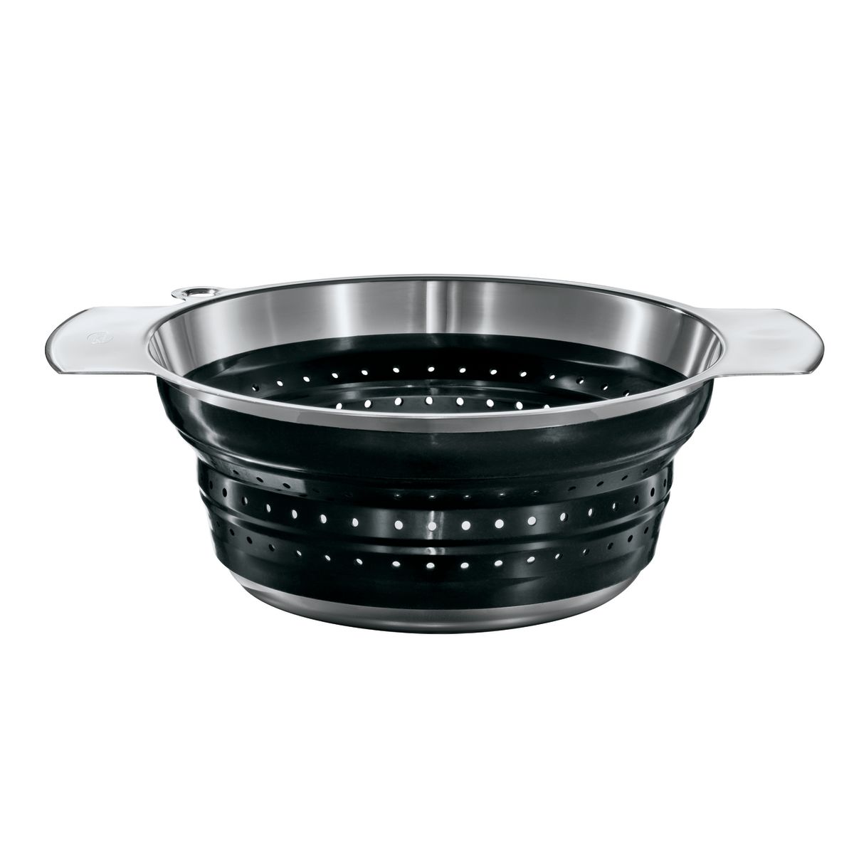 RÖSLE Seiher faltbar schwarz Ø 24 cm 0.034 l, 32.5x25.5x10.5 cm (LxBxH); schwarz