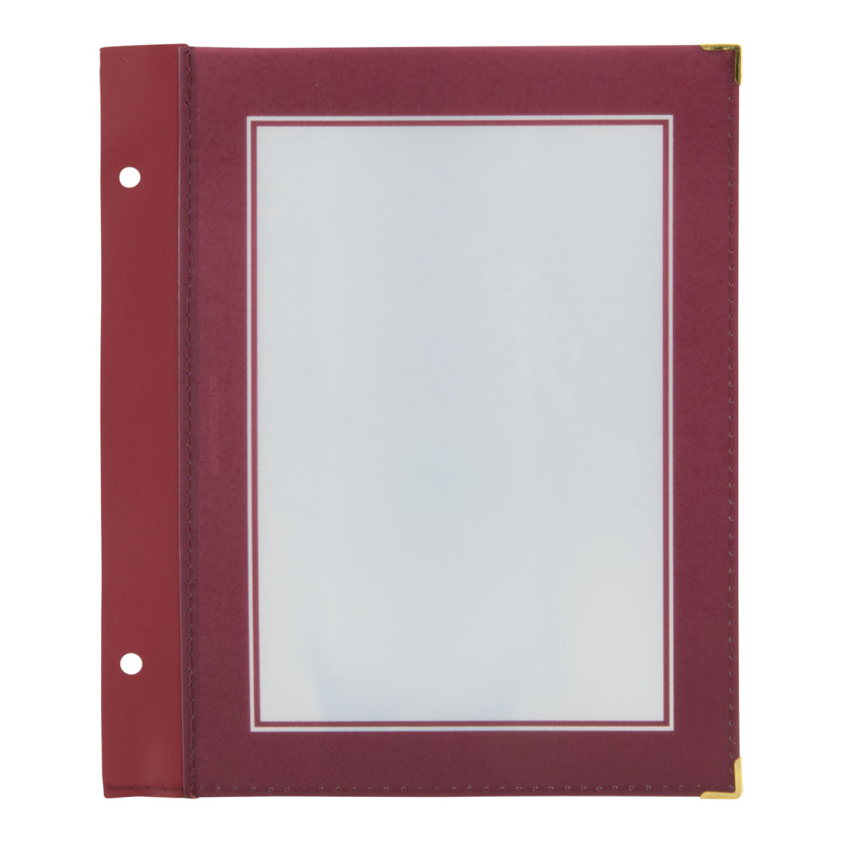 Portamenu A5 Wood - Marrone - 2 facciate Securit; rosso