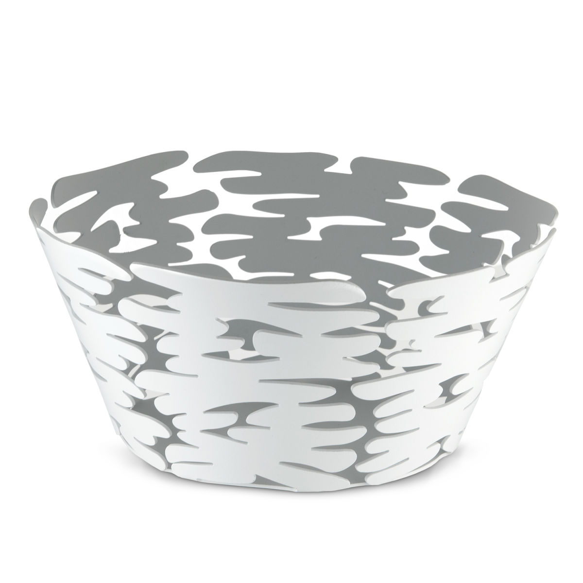 Alessi Barket runde Korbschale; 21x10 cm (ØxH); weiß