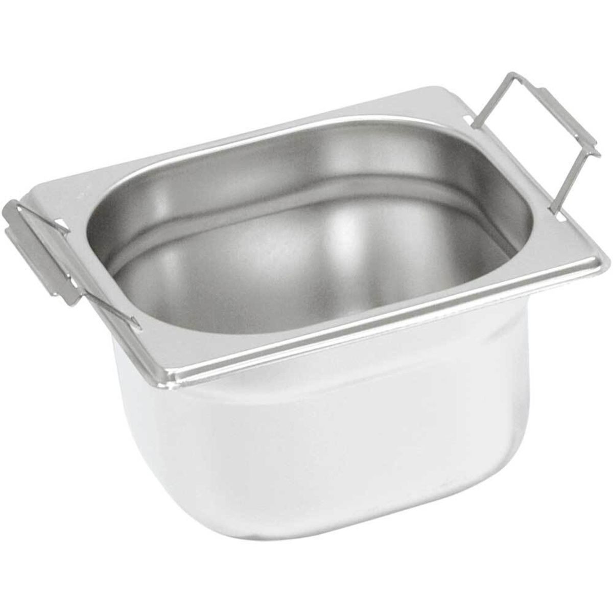 Stalgast Gastronormbehälter Serie Basic von Stalgast, GN 1/6, mit Fallgriffen GN 1/6, 0.0016 l, 17.6x16.2 cm (BxT); silber