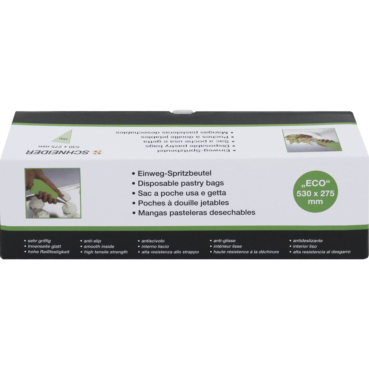 Schneider Einweg-Spritzbeutel 53x27.5 cm (LxB); grün; 100 Stück / Pack
