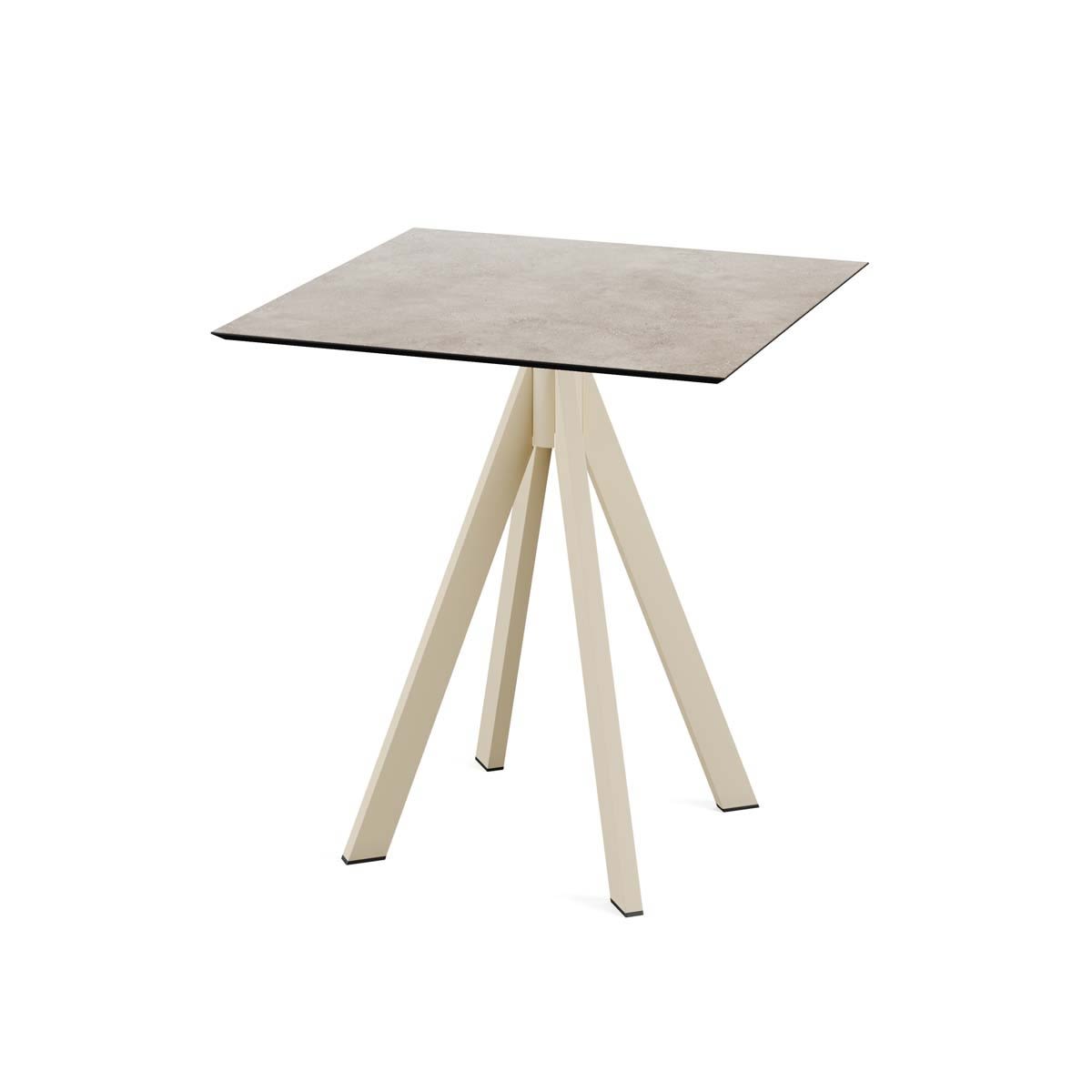 Feros Terrassentisch Infinity Sand Gestell + HPL quadratisch 70x70x73.2 cm (LxBxH); sand; quadratisch