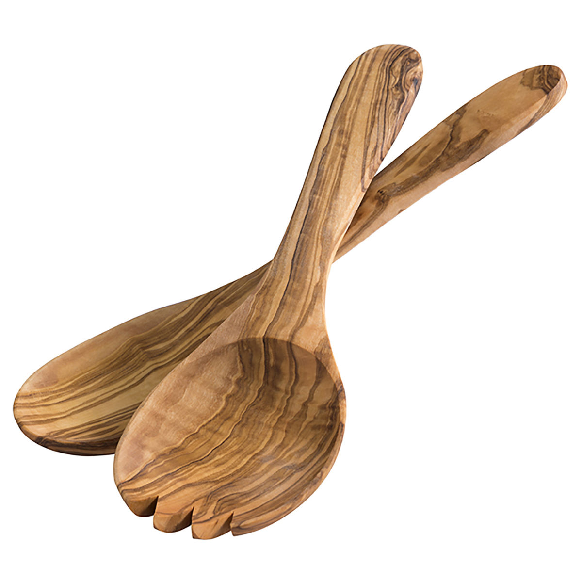 APS Salatbesteck OLIVE, 2er-Set, Olivenholz 17 cm (L); braun