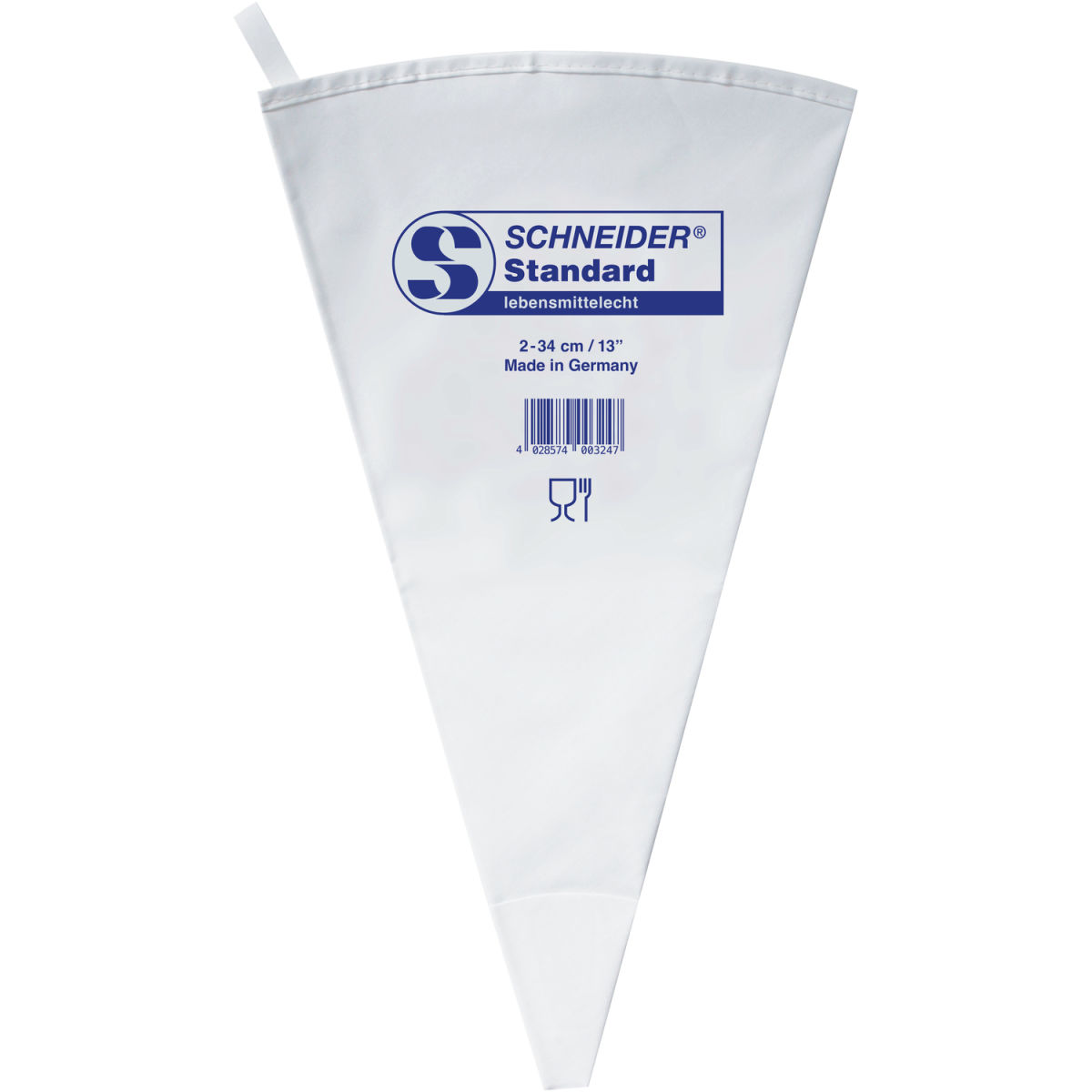 Schneider Spritzbeutel aus Baumwolle 34 cm (L); weiß