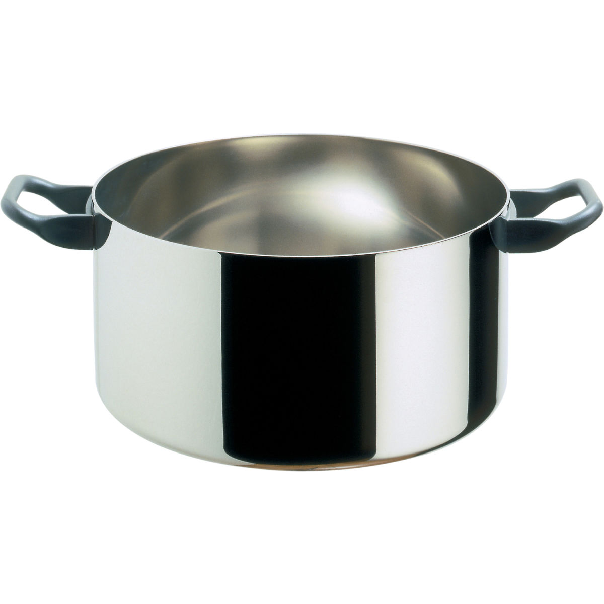 Alessi Kasserolle La Cintura di Orione mit zwei Griffen; 5400 ml, 24x12 cm (ØxH); silber