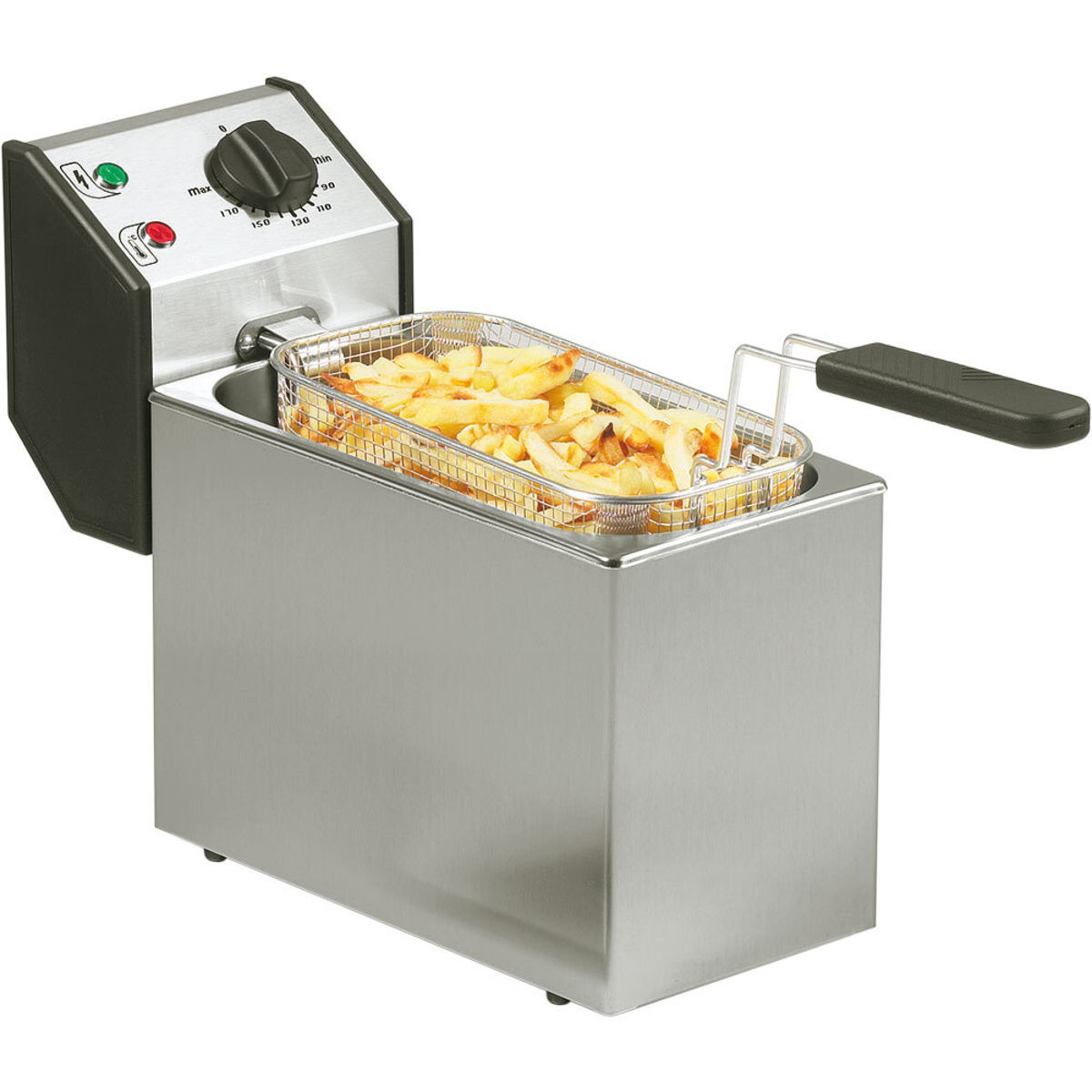 Roller Grill Fritteuse, 5 Liter 5 l, 19x42.5x32 cm (BxTxH); silber