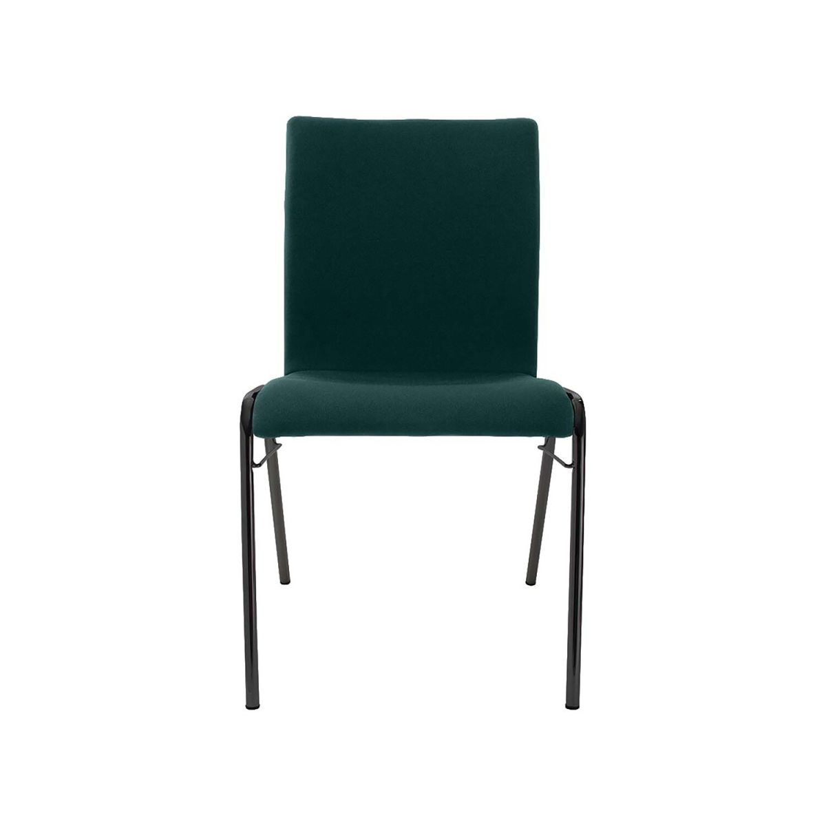 BMV Besucherstuhl 'A45' Buche, Gestell schwarz, Steg, Vollpolster 50x86x54 cm (BxTxH); Sitz dunkelgrün, Gestell schwarz