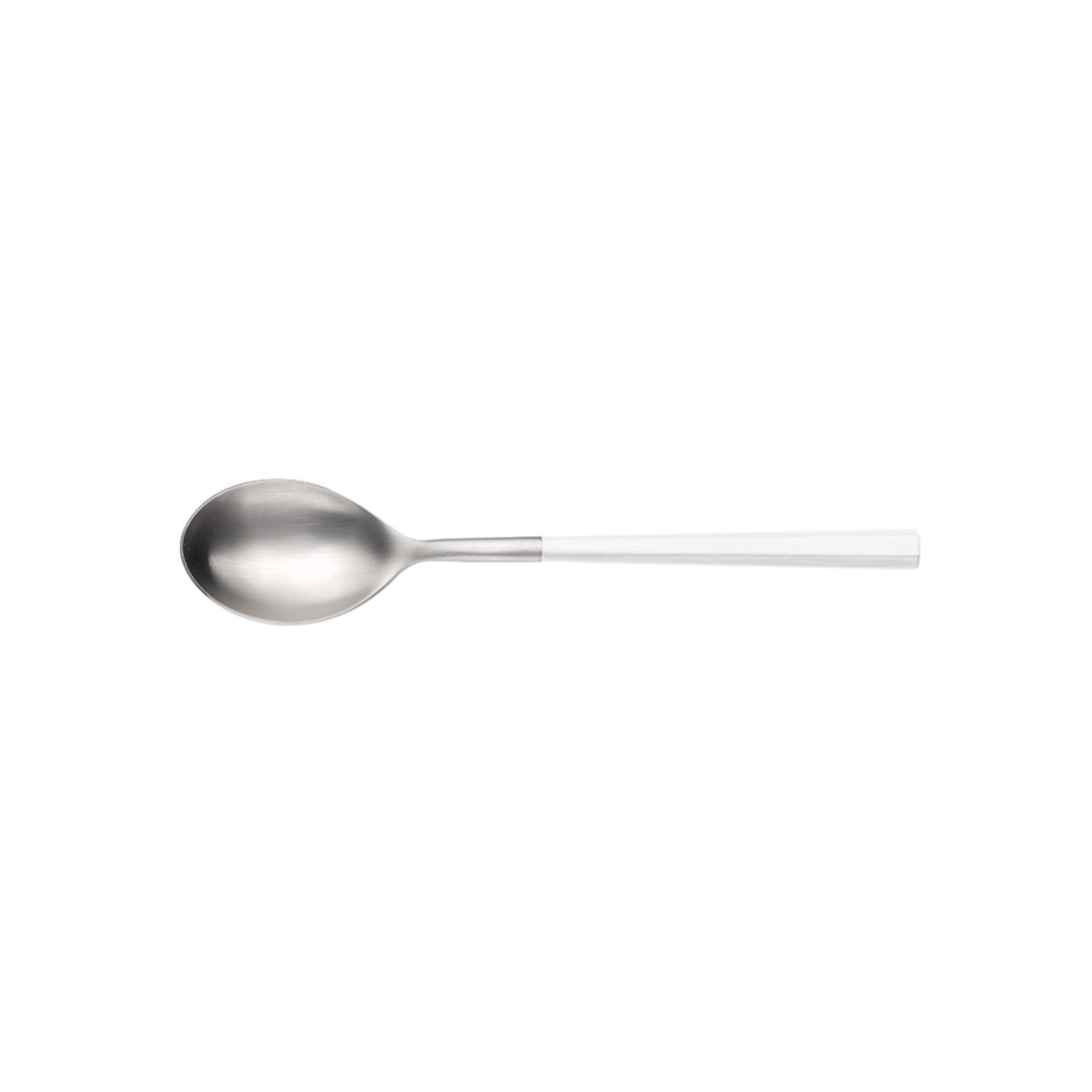 Pintinox Dessertlöffel HIVE Satin Geschmiedet ABS Griff Weiss 18 cm (L); weiß; 12 Stück / Pack